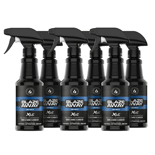 Blaze Away Fresh Air six pack of 16 oz smoke odor neutralizer sprays, heavy duty solution for eliminating tough indoor odors and maintaining clean air