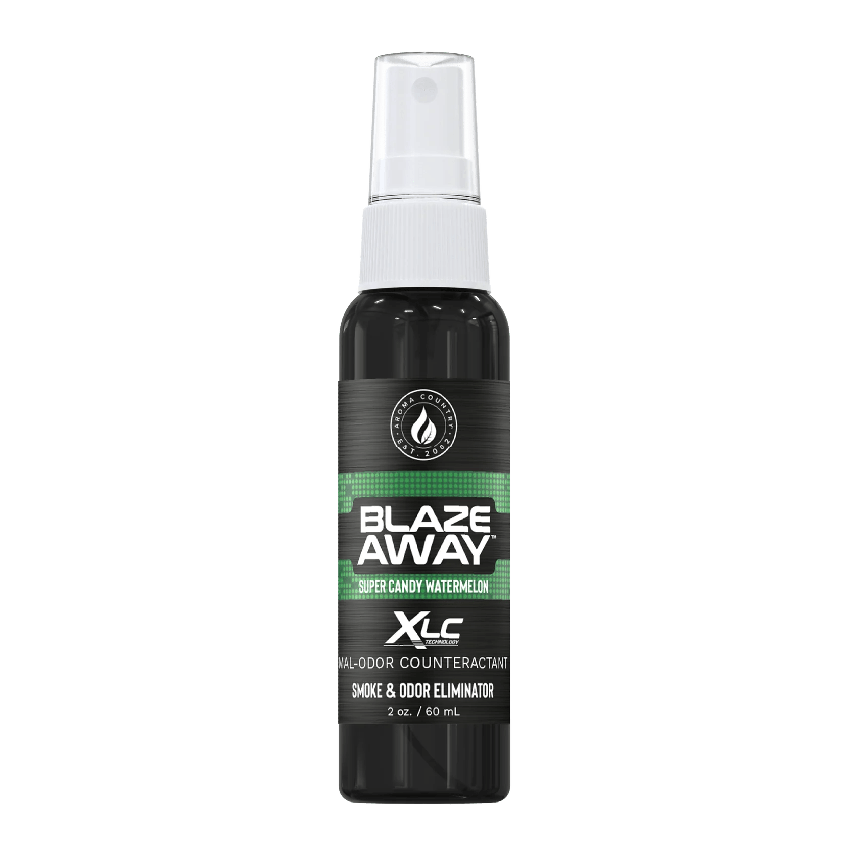 Blaze Away Legacy XLC Super Candy Watermelon 2 oz smoke odor neutralizer, travel-size spray for eliminating smoke and odors with a sweet, fruity scent in small spaces