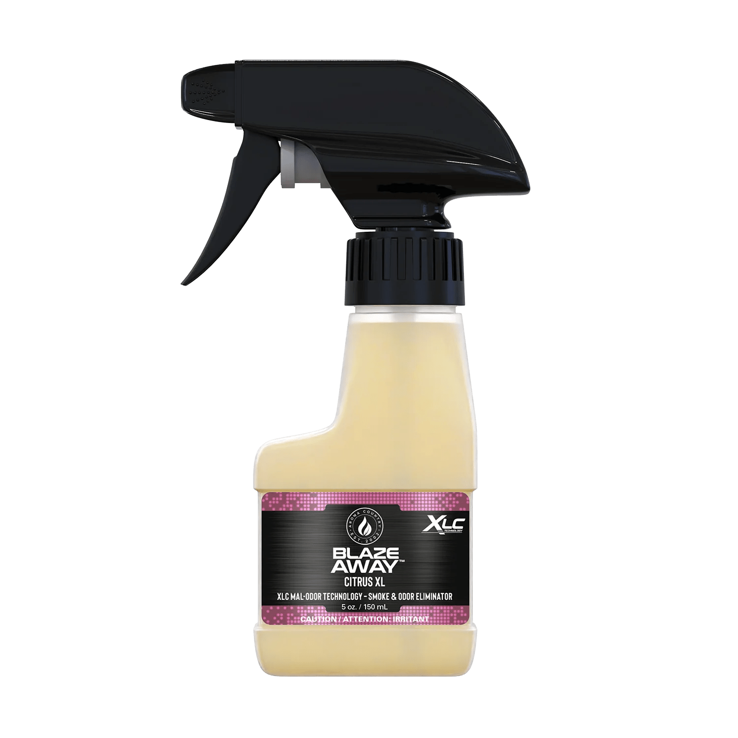 Blaze Away Legacy XLC Citrus XL 5 oz smoke odor neutralizer, compact odor eliminating spray with a bold citrus scent for effective removal of smoke and indoor odors