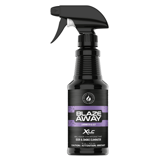 Blaze Away Lavender Lily XLC 16 oz smoke odor neutralizer, odor control spray with a soft floral scent designed to eliminate tough indoor odors
