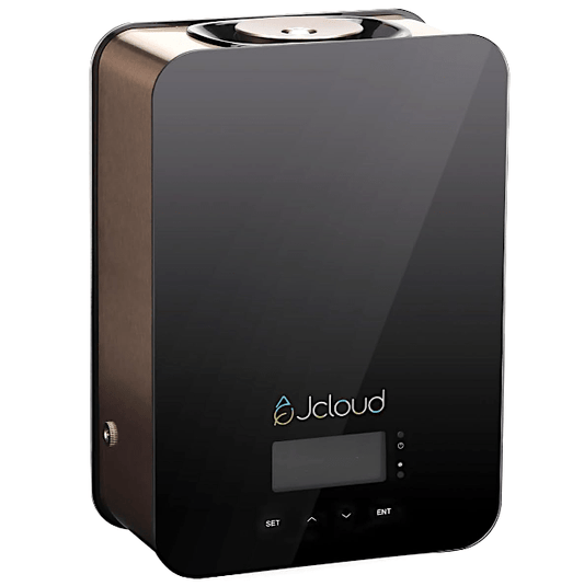 Jcloud A311 black smart scent diffuser with digital interface, designed for powerful cold-air aroma diffusion in modern interiors.
