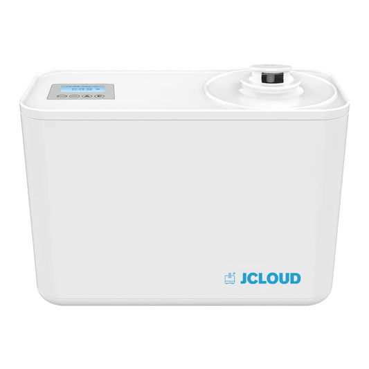Jcloud A6 smart cold-air scent diffuser in a horizontal design, featuring digital controls for precise home fragrance delivery.